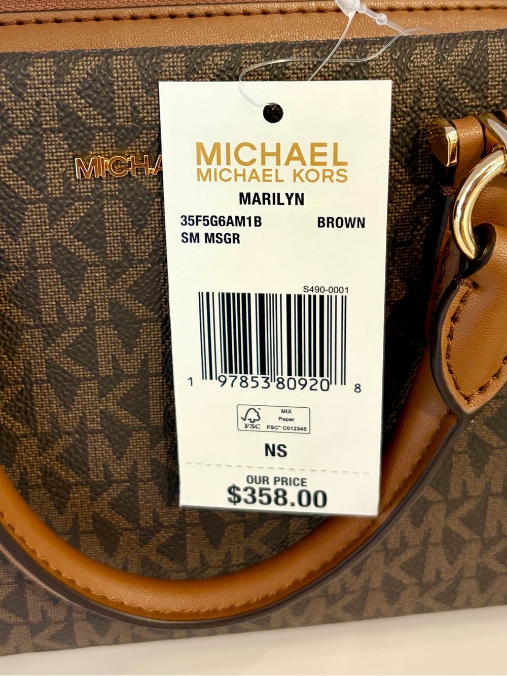 Michael Kors Marilyn Small Signature Logo Satchel Messenger Crossbody Bag - Picture 13 of 16